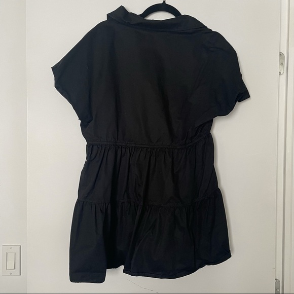 Zara Button Up Dress with Peplums and Tie Waist - Picture 3 of 5